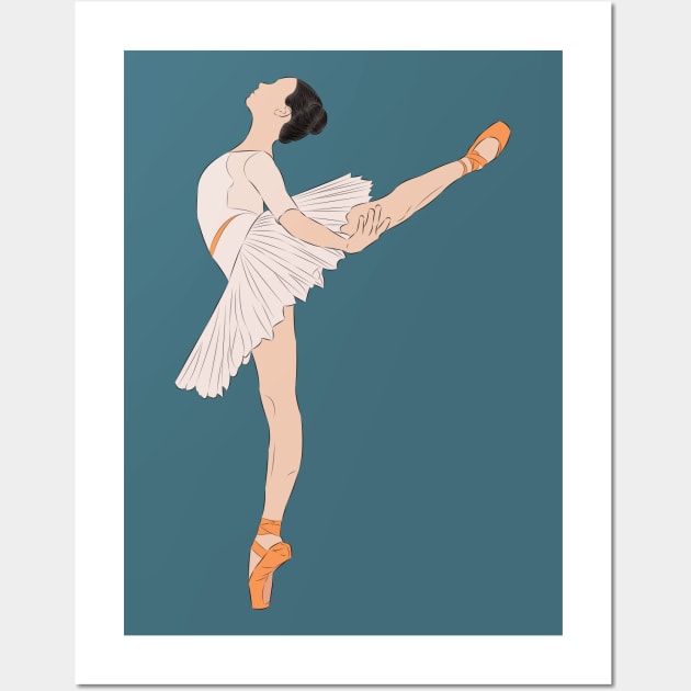 Arabesque - Ballerina Wall Art by LiLian-Kaff